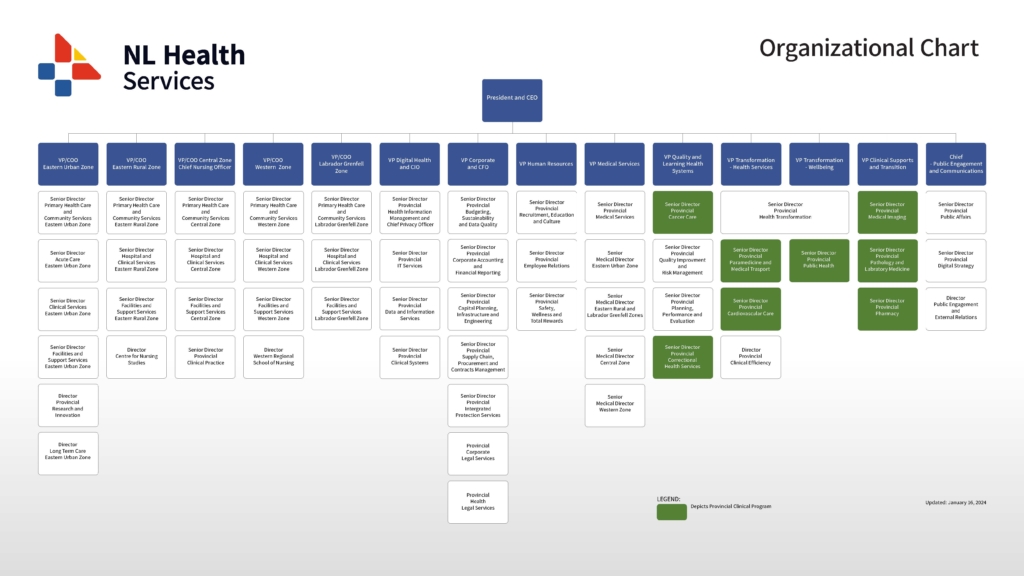 Organizational chart - NL Health Services